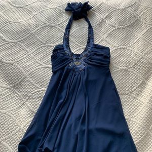 Lipsy blue summer halter dress